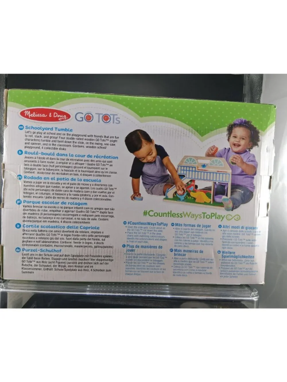 Melissa & Doug Go Tots Schoolyard Tumble Wooden Playset For Ages 12 Months+